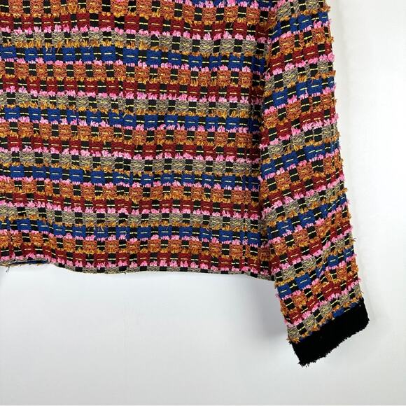 Zara Blogger Limited Edition Textured Tweed Multi Color Blazer Jacket. - Picture 14 of 16